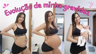 EVOLUÇÃO DA MINHA BARRIGA NA GRAVIDEZ 🤰🏻| 9 meses em 6 minutos | Aeronessa