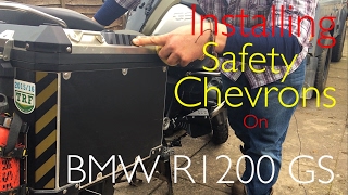 How to: Install safety chevrons to your motorcycle panniers (BMW R1200GS Adventure LC TE)