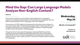 Mind the Gap: Can Large Language Models Analyze Non-English Content?