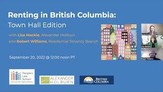 Renting in BC Town Hall (Recorded Webinar)