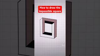 How to draw the impossible square #art #drawing #howtodraw #trending #subscribe #viral #3d #illusion