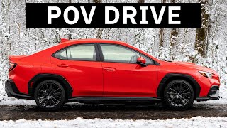 2022 Subaru WRX - POV Snowy Mountain Drive ASMR [Round 2]