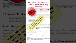 Attention! You're vCenter may be at risk 😳👀🙇 #shorts #vulnerability #vmware