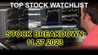 Stock Watchlist - 11/27/2023 SPY, TQQQ, AMZN, NVDA, TSLA More