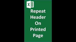 Repeat Header on printed page.