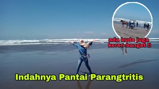 Jalan Jalan di pantai parang Tritis‼️sungguh indah sekali pemandangan pantainya gaes