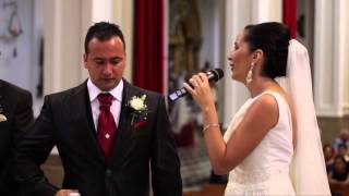 Novia sorprende al novio en su boda, con la canción solamente tu de Pablo Aborán.