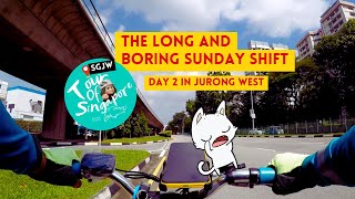 The BORING Sunday shift // long wait for orders // Deliveroo Ebike Rider in Jurong West