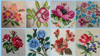 Gorgeous cross stitch patterns /countable embroidery #charsutikarhai/latest dosuti design ideas2024