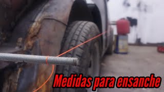 Ensanche de Fiat 600: Tirando hilos y medidas.