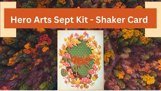 Hero Arts Sept Kit & Fall Fox - Using Dawn W’s colored pencil on Kraft technique #shakercard