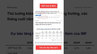 GDP quý 3.2023: Tích cực hay tiêu cực?  #chungkhoan #dautu #shorts