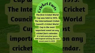 Cricket Facts Everyone Should Know. #icc #t20worldcup #t20 #cricketnews #cricket #cricketlover