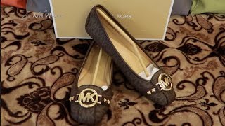 MICHAEL KORS FULTON MOC | MINI MK LOGO 49T8FUFR1B PVC BALLET FLAT | UNBOXING