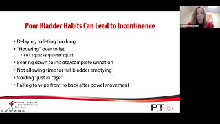 MIND OVER BLADDER Lecture with Stephanie Weyrauch PT DPT 10:25:22