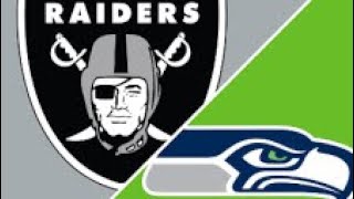 Derek carr throws an interception. Raiders vs Seahawks. Week 12