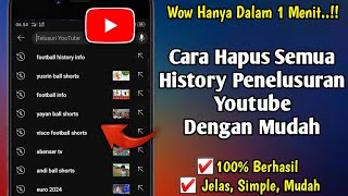 Cara hapus histori penelusuran Youtube | hapus histori pencarian Youtube 2024