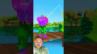 Spider man challenge fishing vs Hulk, Black Panther |funny game#spiderman #shorts #funny