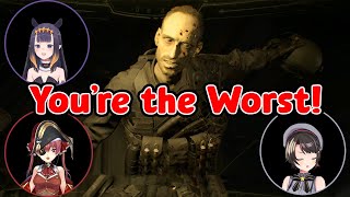 【Hololive】Their Reaction to Lucas Ambushing Chris in RE 7 DLC: Not A Hero【Resident Evil 7】