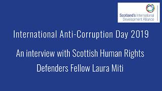 An interview with Scottish Human Rights Defenders Fellow Laura Miti