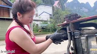 Single repair girl: Cleans and repairs agricultural tractors that have not been used for a long time