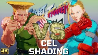 Street Fighter V - Guile Cel Shading Arcade Playthrough SF Alpha at 4K 60 FPS!