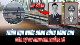 NƯỚC SÔNG HỒNG LÊN SÁT BỜ, CÁN BỘ HY SINH KHI CHỐNG BÃO LŨ, NGHỆ SỸ QUYÊN GÓP