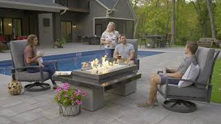 Black Uptown Gas Fire Pit Table