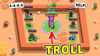 Шелли СУПЕР ТРОЛЛЬ vs Команда НУБОВ !! Смешные Моменты Brawl Stars #31