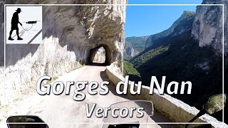 Gorges du Nan, Balcony Road D22, Vercors, France - by motorcycle and drone