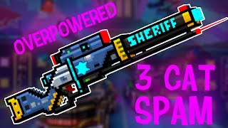 Fair Sheriff Is New 3 CAT SPAM OVERPOWERED Weapon? NEW Trader's VAN Pixel Gun 3D