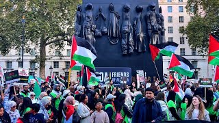 Palestine and Israel massive protest outside Downing Street London! #palestine #protest #israel #uk