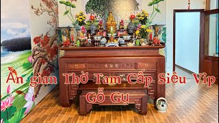 🌿 Trực Tiếp Mẫu Án Gian Tam Cấp Chân 18 Gỗ Gụ Tại Gia Đình Chú Hành - Cô Ngọc Ở Phố Trạm Long Biên