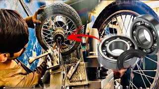 Motorcycle Bearing adjustment || little but interesting technique.