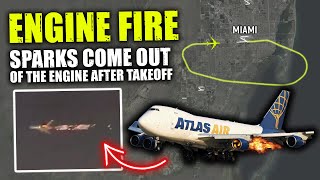 Atlas Air B747-8 CATCHES FIRE MID AIR! Emergency return to Miami [ATC Audio]