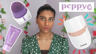 testing peppyco skincare products 🧴 | LED facemask, cleansing egg and facial cleanser