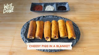 How to make crispy and cheesy pigs in a blanket 🌭🔥