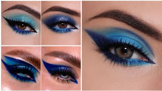 Blue Eye Makeup Tutorial 💙Blue Eye Makeup Look & Ideas For Beginners💙 Makeup Compilation 🥰