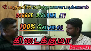 +2 முடித்த பின் Diploma degree iti💯வேலை கிடைக்குமா⁉️😱 #diplomajobs #diploma #degree_college #itijobs