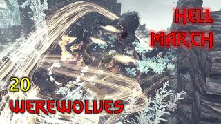 Hell March - The Witcher 3 Extreme Combat: vs 20 Werewolves  / 위쳐 3 극한 전투: 늑대인간 20마리