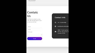 Responsive Contact Us Page Design using Html CSS | HTML Responsive #shorts #viral @sanjibmondal4784