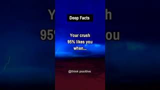 Your crush 95% likes you when... #shorts #viralshorts #psychology #facts