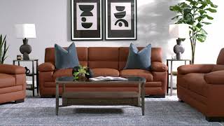 BLVD Candid Spice Leather Sofa