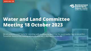 Water & Land Committee Meeting 18 October 2023