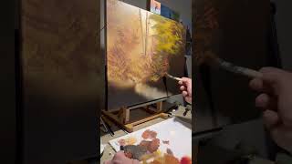 Easy Autumn Bob Ross painting #bobross #art #artist #shorts #easy