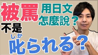 【有幾個說法】“被罵” 用日文怎麼說？不只是「叱られる」大介 -我的日文-