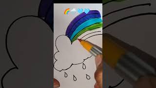 🌧️🌈🩵🩵Colour 🎨Satisfying Art Video #trending #viralvideo #viralshort #viral#shorts #drawing #painting