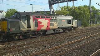 Birkenhead to Sims Newport with 37884 an scrap Mersey rail units