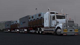 American Truck Simulator Kenworth T900 road train PT 1