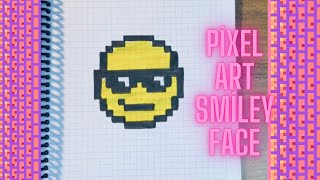 Pixel art idea✍️ How to draw pixel art / How to draw pixel smiley face 😎